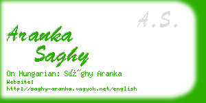 aranka saghy business card